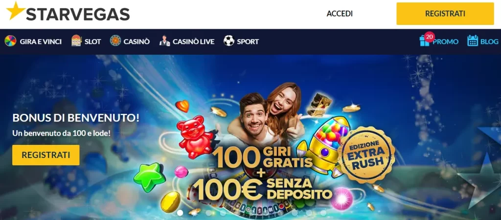 Bonus di Benvenuto al StarVegas Casinò